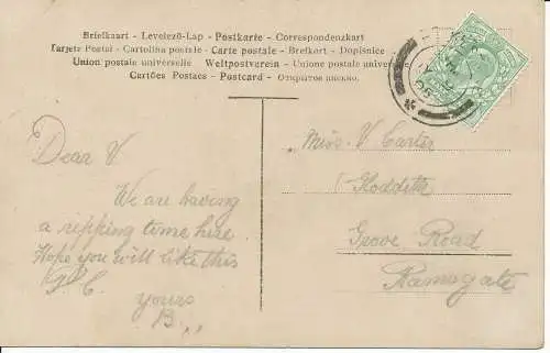 PC20191 Alte Postkarte. Eine Frau. 1905