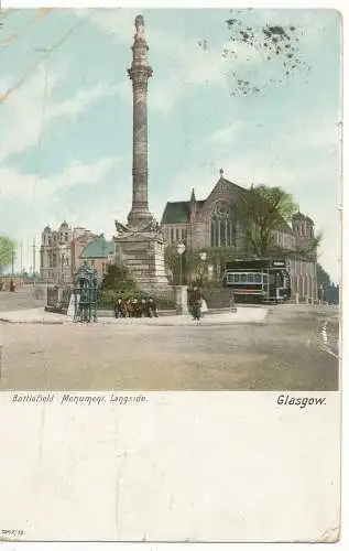 PC17937 Battlefield Monument. Langseite. Glasgow. Hartmann