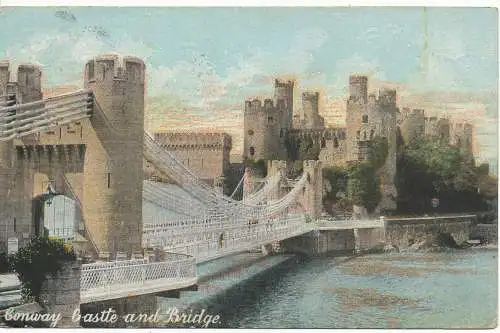 PC17518 Conway Castle und Brücke. 1907