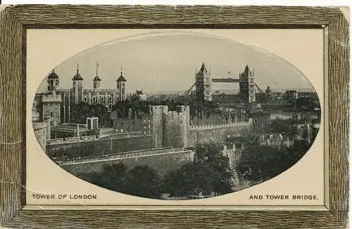 PC16913 Tower of London und Tower Bridge. E.L. Nr. 85. 1914