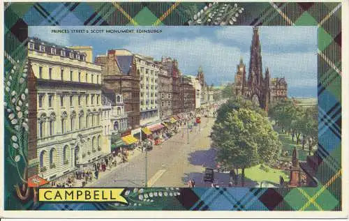 PC19897 Princes Street und Scott Monument. Edinburgh. Campbell. Dennis. Nr. ET025