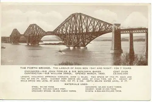 PC17543 Die Forth Bridge. Valentinstag und Söhne. 1949