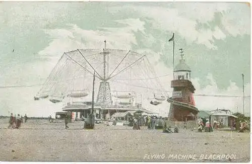 PC18413 Flugmaschine. Blackpool. 1909