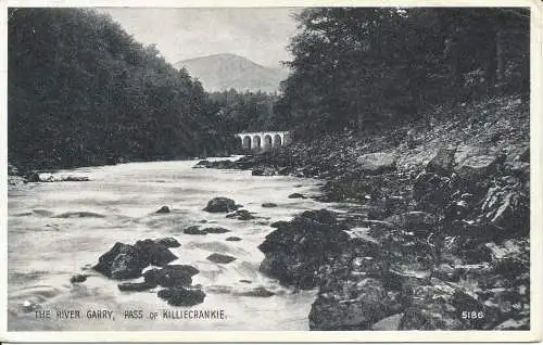 PC19887 The River Garry. Pass von Killiecrankie. Weiß. Das Beste von allem. Nr. 5186. 195