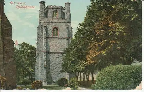 PC20002 Glockenturm. Chichester. Tuck. Rapholette. Nr. 8026