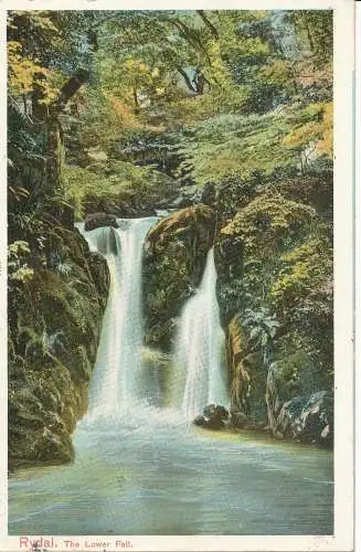 PC20237 Rydal. Der untere Fall. Autochrom. Bildlich. Pfau