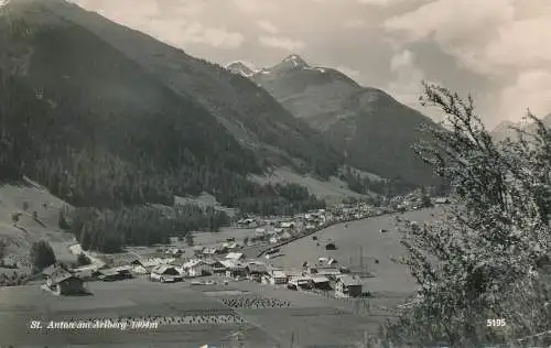 PC18817 St. Anton am Arlberg 1304m. Knirschen Sie sie. 1954. RP