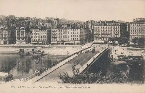 PC18857 Lyon. Pont La Feuillee und Quai Saint Vincent. E.R.Nr. 217