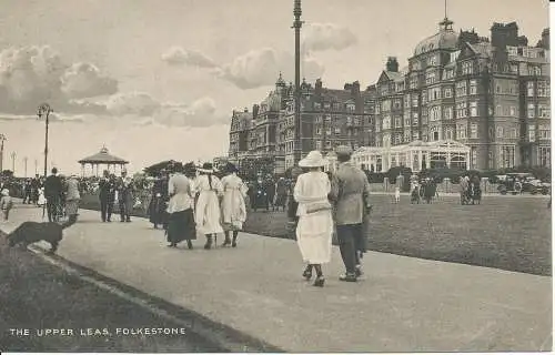 PC20227 The Upper Leas. Folkestone. 1935