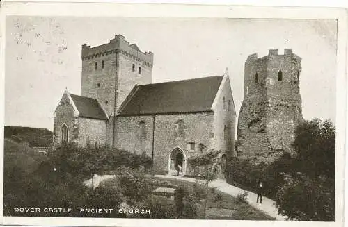 PC17046 Dover Castle. Alte Kirche. Sergeant Bros. 1913