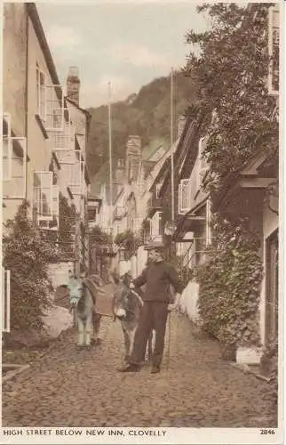 PC19993 High Street Below New Inn. Clovelly. Sweetman. Solograph. Nr. 2846