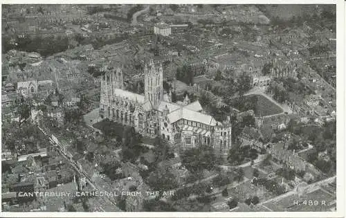 PC20088 Canterbury Cathedral aus der Luft. Valentinstag. Silber. Nr. H. 489 R