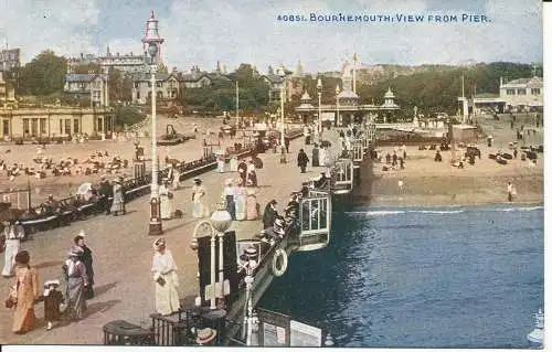 PC20218 Bournemouth. Blick vom Pier. Photochrom. Celesque. Nr. 40851. 1914