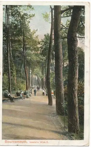 PC17554 Bournemouth. Invalids Walk. Pfau. RP. 1906