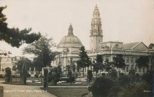 PC20123 Cardiff. Rathaus von S.E. Photochrom. 1924