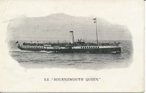 PC203 S.S. Bournemouth Queen. Postkarte