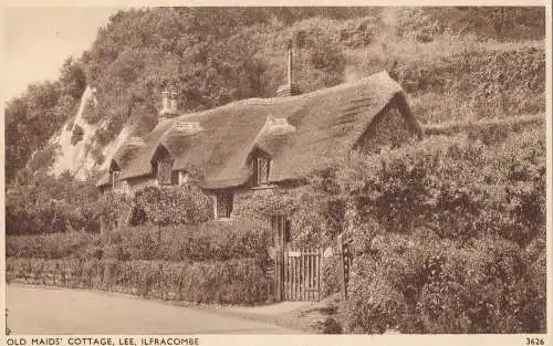 PC18403 Old Maids Cottage. Lee. Ilfracombe. Sweetman. Solograph. Nr. 3626