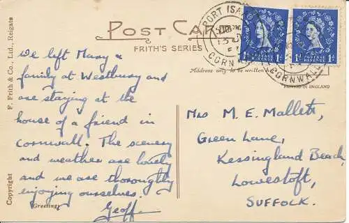 PC20377 Port Isaac. Die Bucht. Frith. 1957