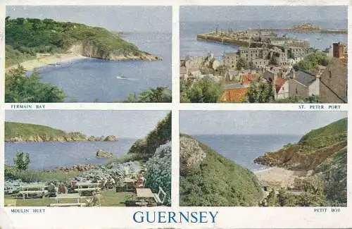 PC16652 Guernsey. Multi-View. Lachs. Nr. 698c. 1960