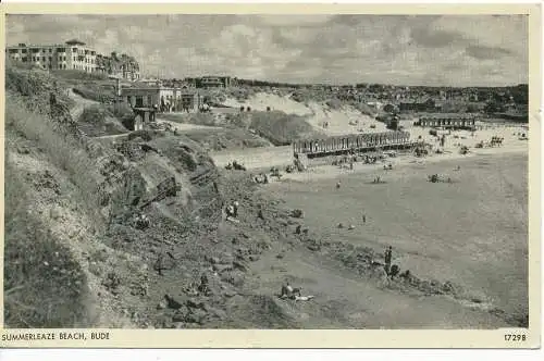 PC17724 Summerleaze Beach. Bude. J. Salmon Ltd. 17298. 1957