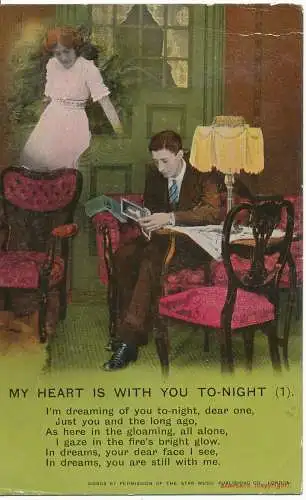 PC17594 My Heart Is With You To Night. Bamforth und Co 1914