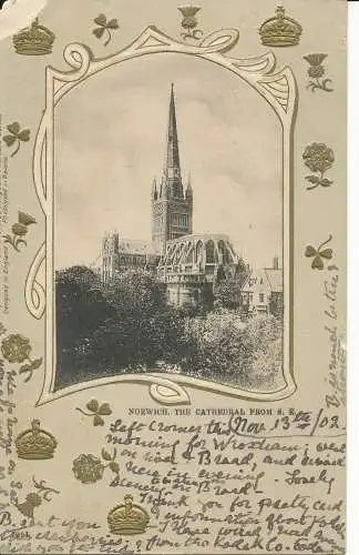 PC21071 Norwich. Der Dom aus S.E. Tuck. Vereinigtes Königreich. Nr. 7091. 1902