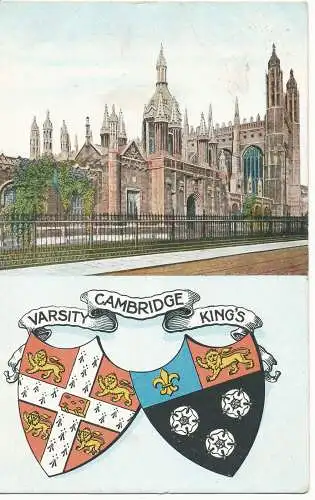 PC17081 Varsity Cambridge Kings. 1909