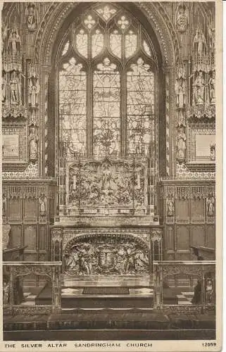 PC20393 Der silberne Altar. Sandringham Church. Lachs. Nr. 12059. 1945