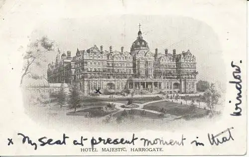 PC20184 Hotel Majestic. Harrogate. 1910