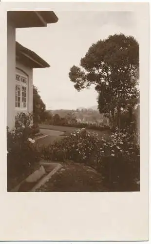 PC18454 alte Postkarte. Blick vom Haus aus. RP