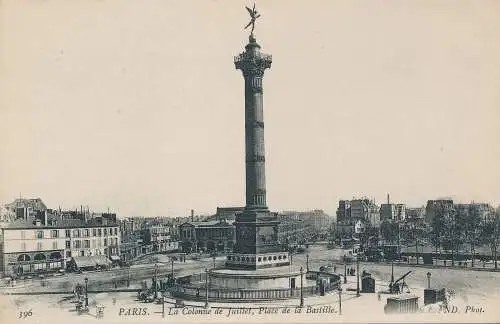 PC18919 Paris. Die Juli-Säule. Place de la Bastille. ND Nr. 196