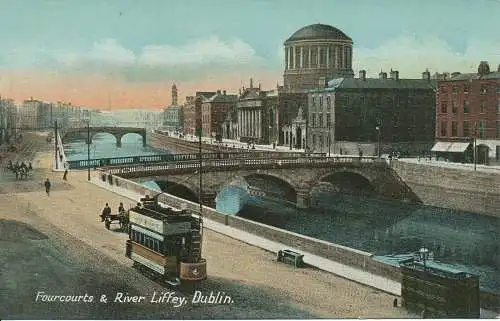 PC19968 Fourcourts und River Liffey. Dublin. Philco. Nr. 4580