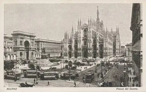 PC18879 Mailand. Piazza del Duomo. Rahmen. Platine