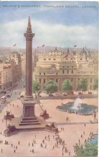 PC16862 Nelsons Monument. Trafalgar Square. London. D.F. und S. 1947