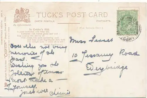 PC17762 Golders Hill Park. Hampstead. Tuck and Sons. 7266. 1907