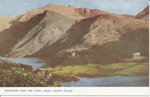 PC20060 Snowdon und die Zwillingsseen. Nordwales. Photochrom