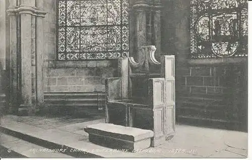 PC20767 Erzbischofsstuhl. Kathedrale von Canterbury. Bowler. V. und S.Nr. 18925. 190