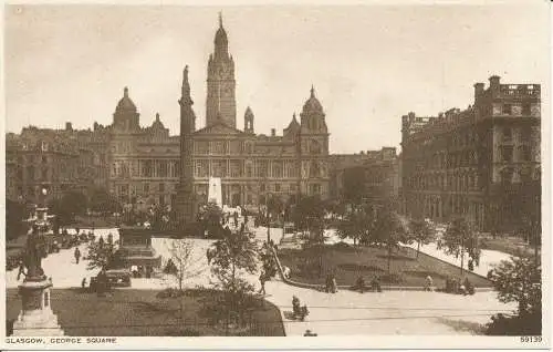 PC20274 Glasgow. George Square. Photochrom. Nr. 59139