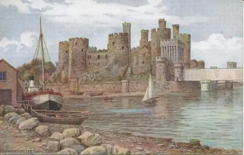 PC21301 Conway Castle. von River. Lachs. Nr. 3137