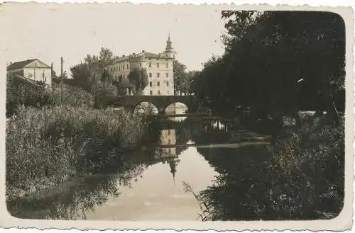 PC18490 alte Postkarte. Der See und das Haus. 1936