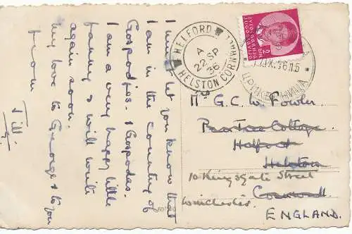 PC18490 alte Postkarte. Der See und das Haus. 1936