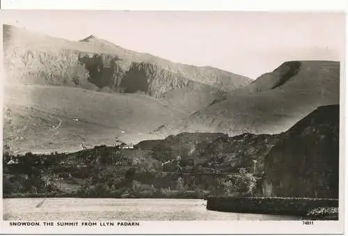 PC16704 Snowdon. Der Gipfel von Llyn Padarn. Photochrom. Nr. 74011. RP