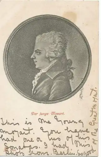 PC17064 Der Junge Mozart. F.A. Ackerman Nr. 1326. Serie 102. 1908