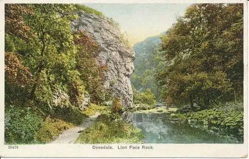 PC21511 Dovedale. Lion Face Rock. Nr. 20479. 1921