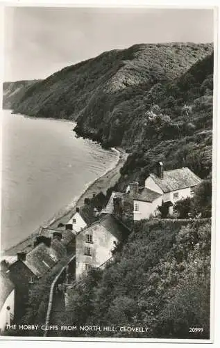 PC16644 Die Hobby-Klippen von North Hill. Clovelly. Lachs. Nr. 20999. RP