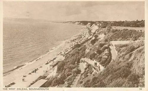 PC18622 Der westliche Zickzack. Bournemouth. Dearden und Wade. Sunny South. 1950