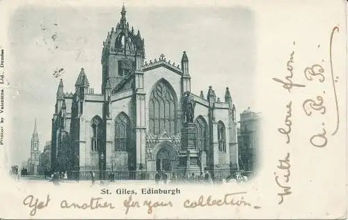 PC21382 St. Giles. Edinburgh. Valentinstag. 1902