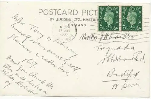 PC16720 Whitby. Judges Ltd. Nr. 3931. RP. 1939