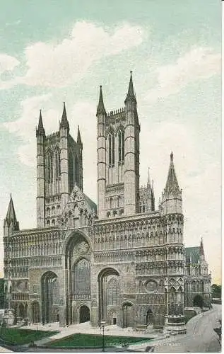 PC21234 Lincoln Cathedral. Westfront. W.K. Morton. Nr. 290