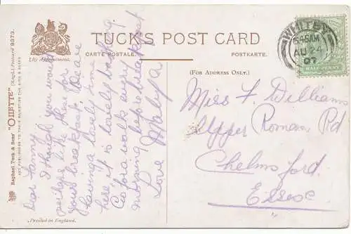 PC17297 Eine Linie von Whitby. Tuck. Oilette Serie 9373. 1907